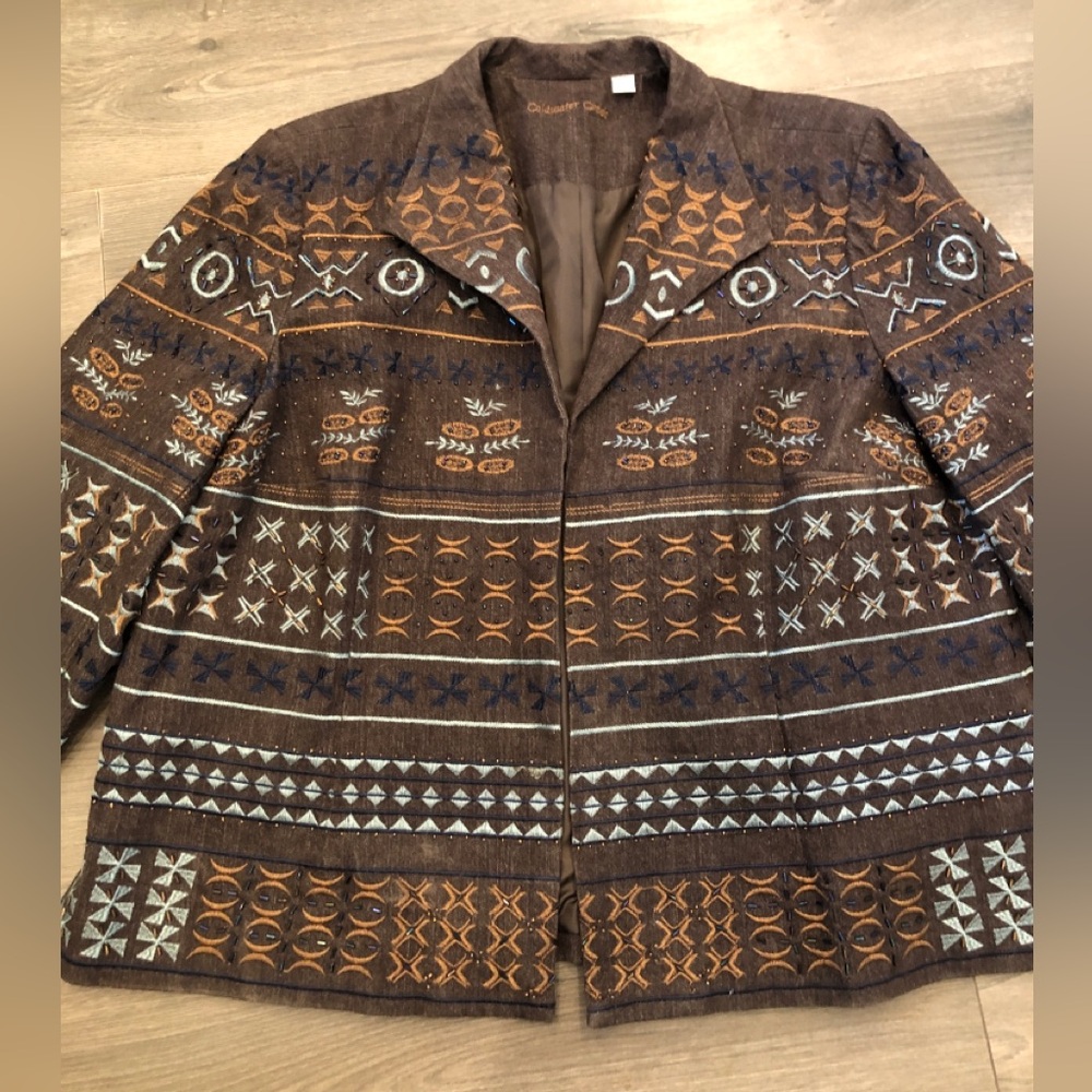 Blazer Jacket Southwest Embroidered‎ Embelished size 24